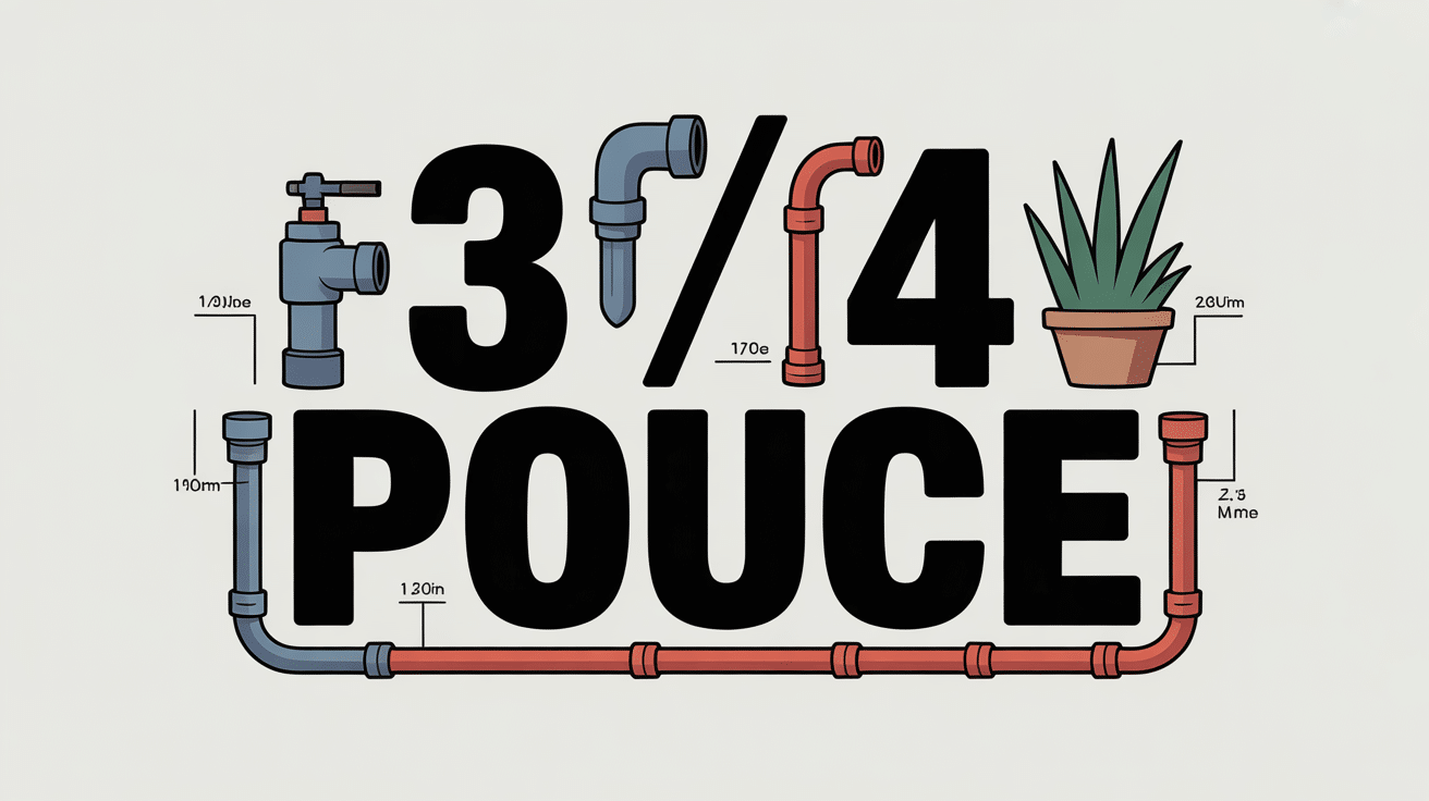 Illustration centrale 3/4 pouce raccord tuyau outil