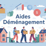 Aide financière pour un déménagement illustration vectorielle moderne