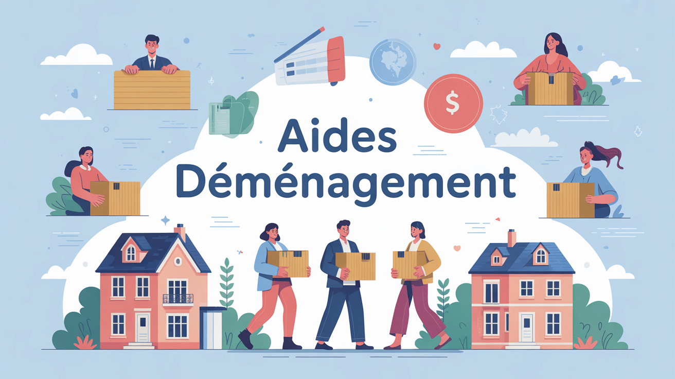 Aide financière pour un déménagement illustration vectorielle moderne