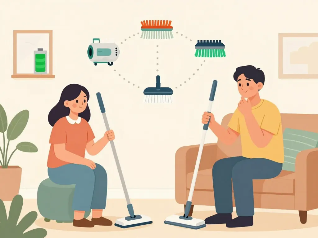 comparaison balai brosse electrique à la maison