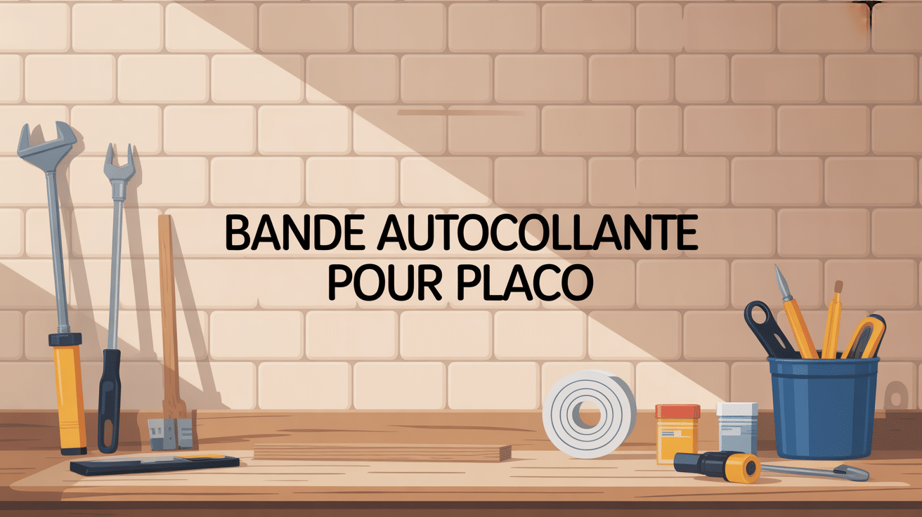 bande autocollante pour placo sur mur de plaques de plâtre