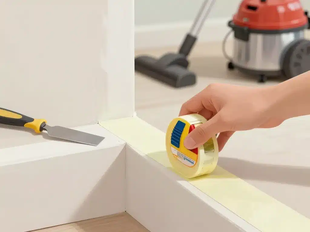 application bande autocollante pour placo sur joint