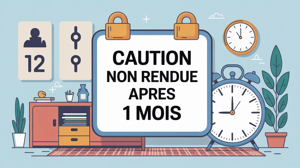 illustration blocage caution non rendue après 1 mois