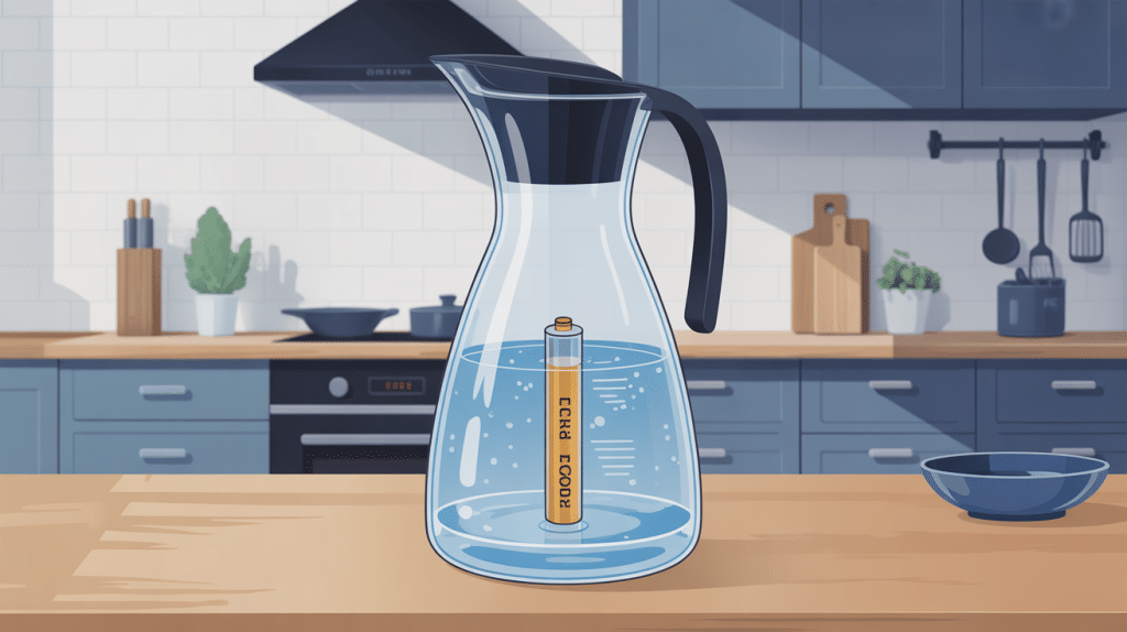 changer pile carafe Brita avec indicateur électronique