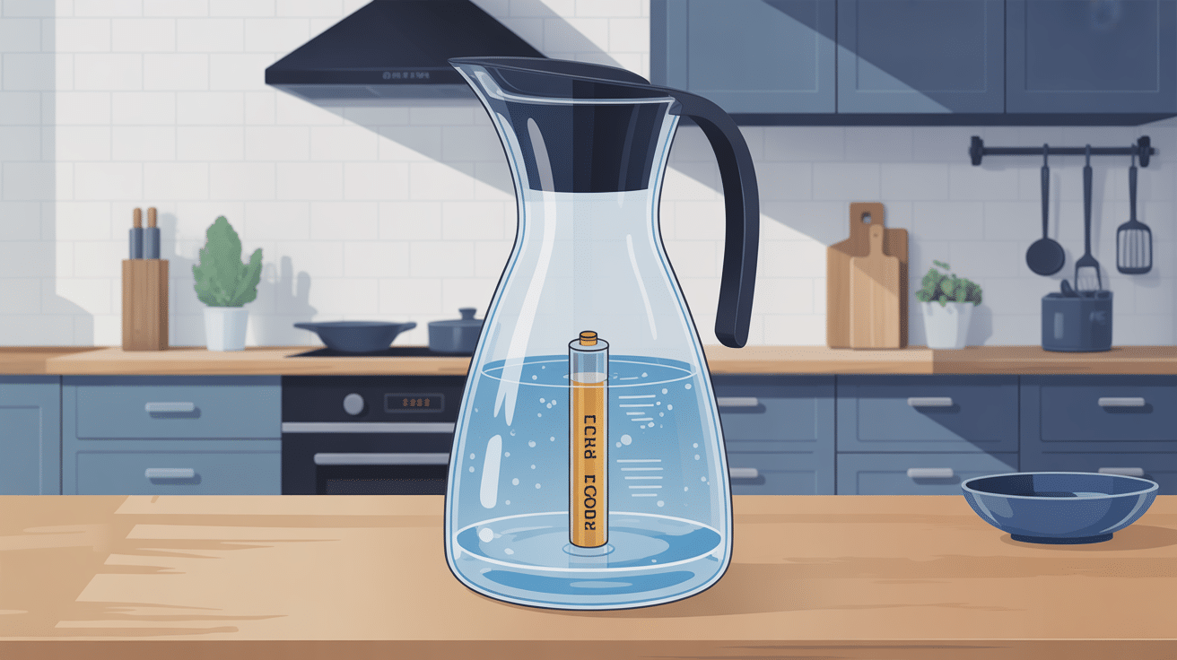 changer pile carafe Brita avec indicateur électronique