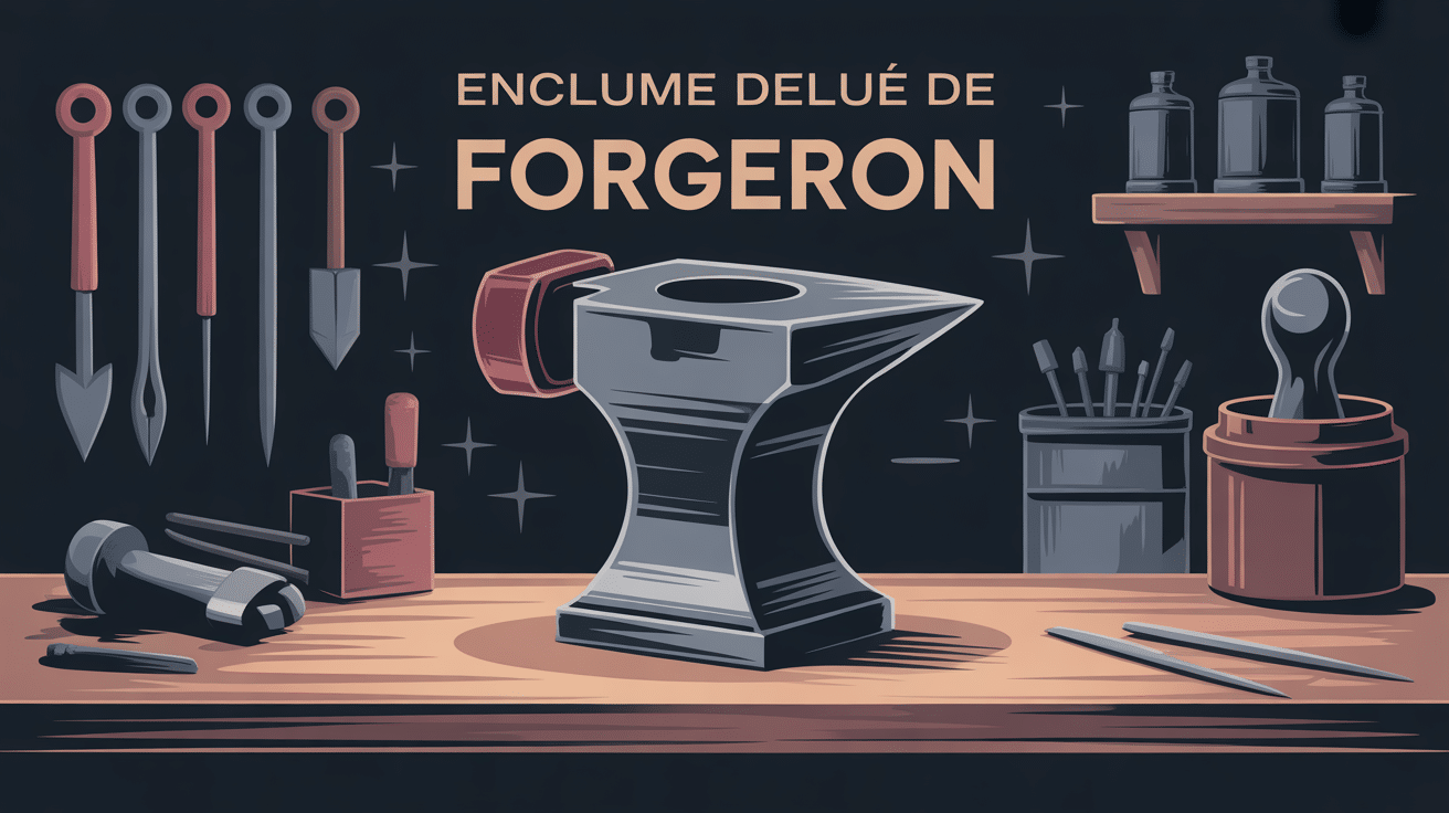 illustration Enclume forgeron atelier forge traditionnelle