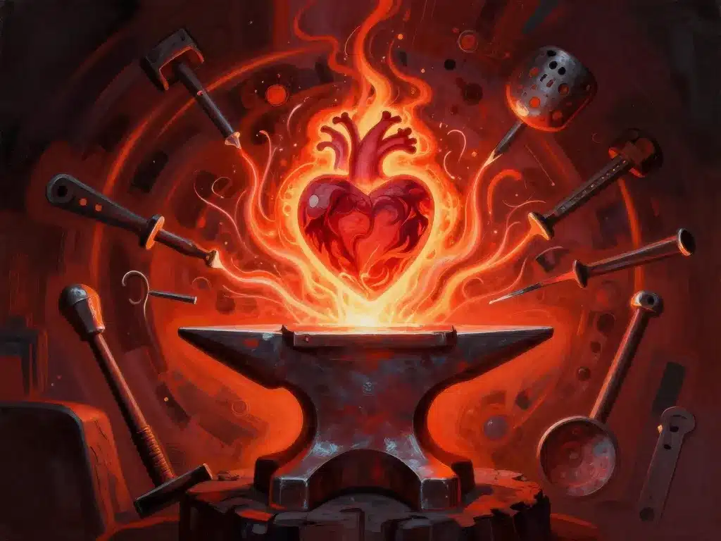 Enclume forgeron symbole central énergie