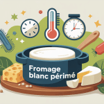 illustration conservation et risques du fromage blanc périmé