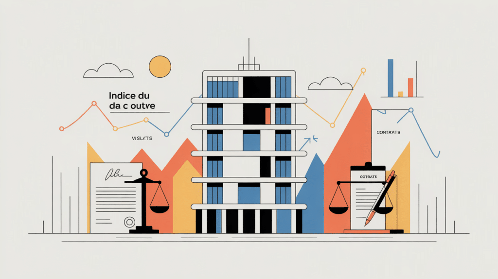 Illustration indice coût de la construction bâtiment contrats