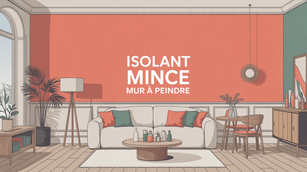 illustration isolant mince mur à peindre ambiance chaleureuse