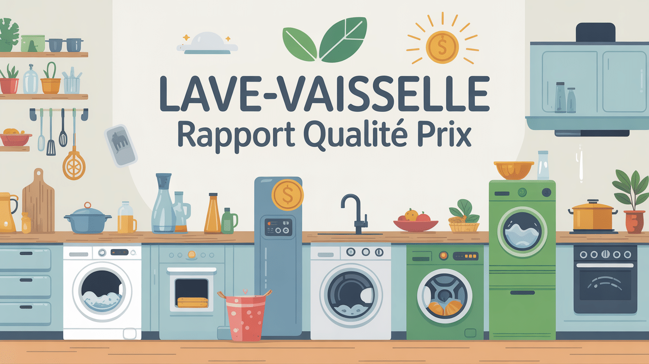 lave vaisselle meilleur rapport qualité prix en cuisine familiale flat design
