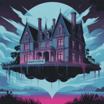 manoir suspendu flottant pop culture gothique