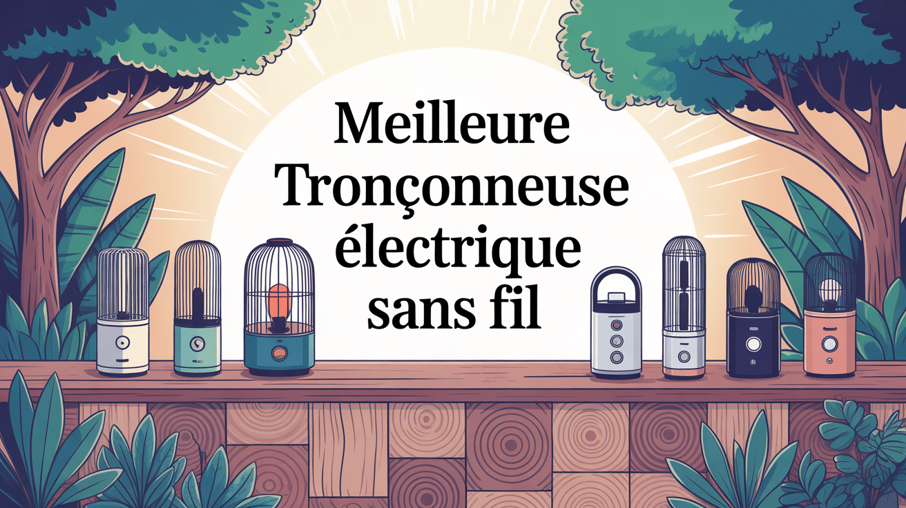 meilleure tronçonneuse électrique sans fil dans un jardin domestique