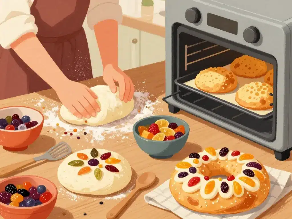 processus recette pan dulce maison illustré