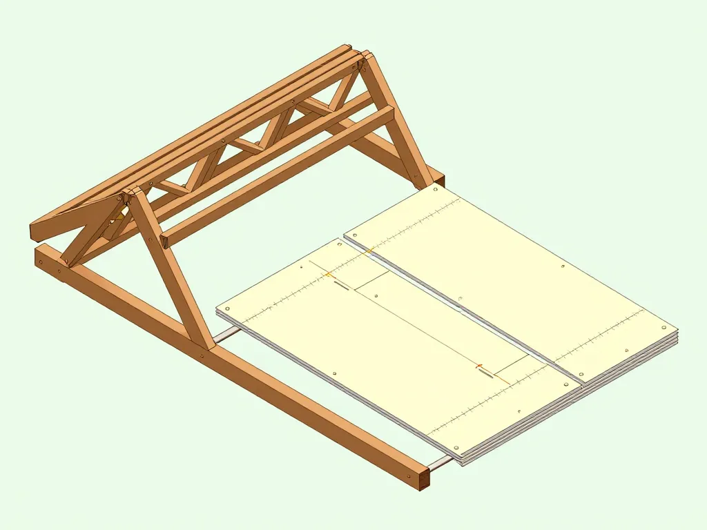 préparation pose panneaux sandwich pour toiture diagramme préparation
