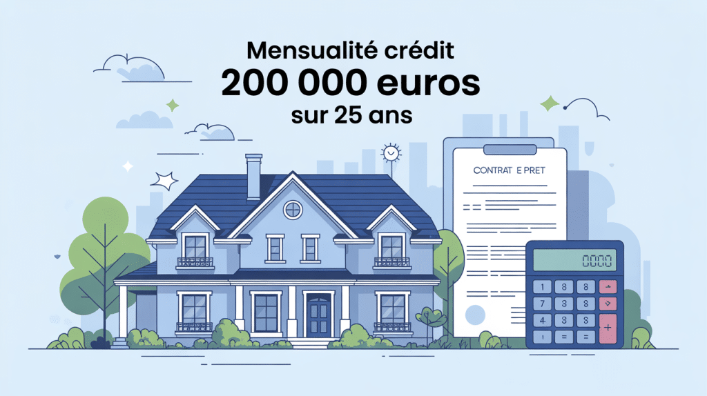 quelle mensualité pour 200 000 euros sur 25 ans illustration crédit maison