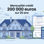 quelle mensualité pour 200 000 euros sur 25 ans illustration crédit maison