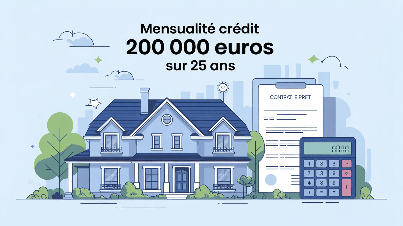 quelle mensualité pour 200 000 euros sur 25 ans illustration crédit maison