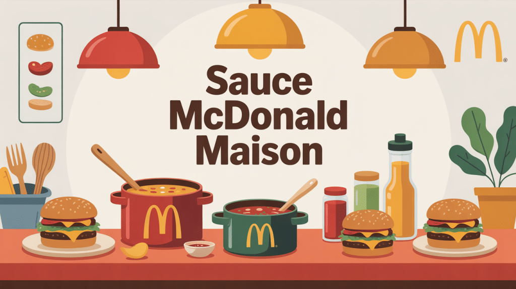 Illustration sauce McDonald maison ingrédients famille