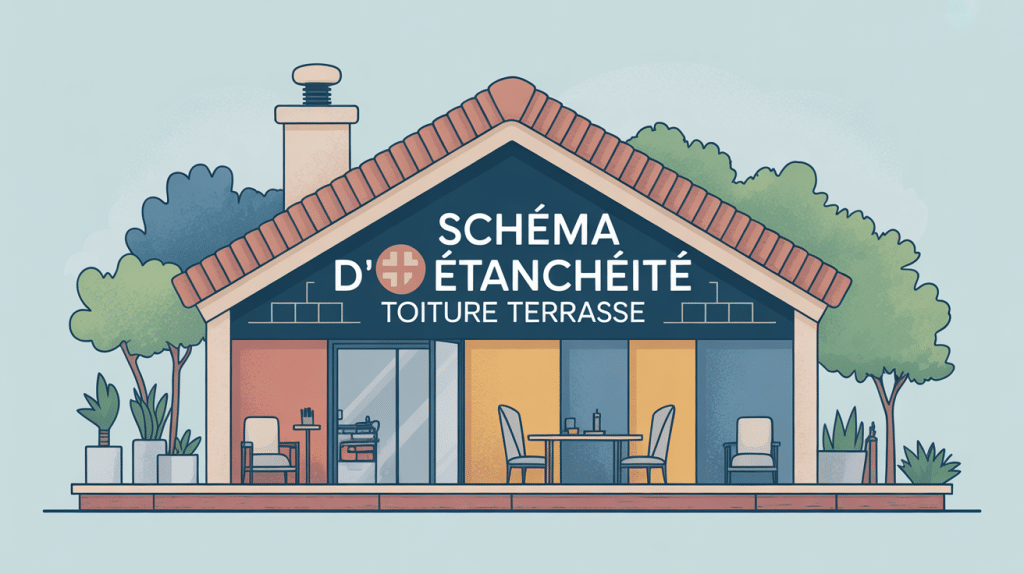 schéma étanchéité toiture terrasse visualisation des couches