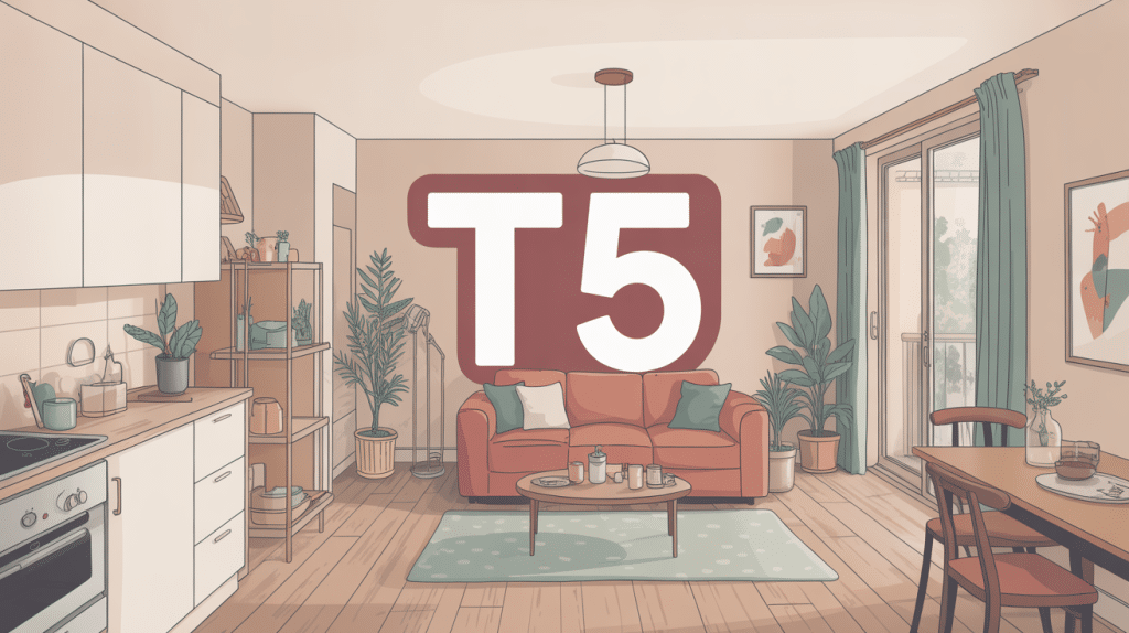 t5 combien de chambre vue éclatée appartement moderne