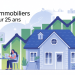 Illustration taux immobilier 2025 sur 25 ans maison graphique
