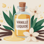 Flacon vanille liquide avec gousses et arômes
