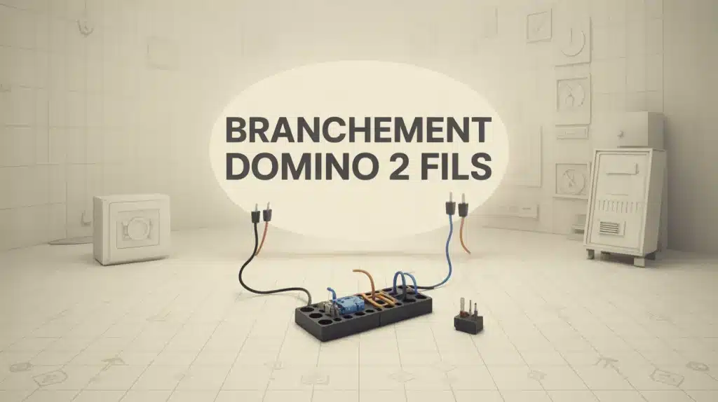 Branchement domino 2 fils avec dénudage 11 mm