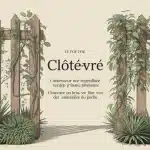 Clôture végétalisée avec plantes grimpantes pour brise-vue vivant