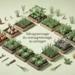 compagnonnage au potager : potager en carrés et associations de légumes