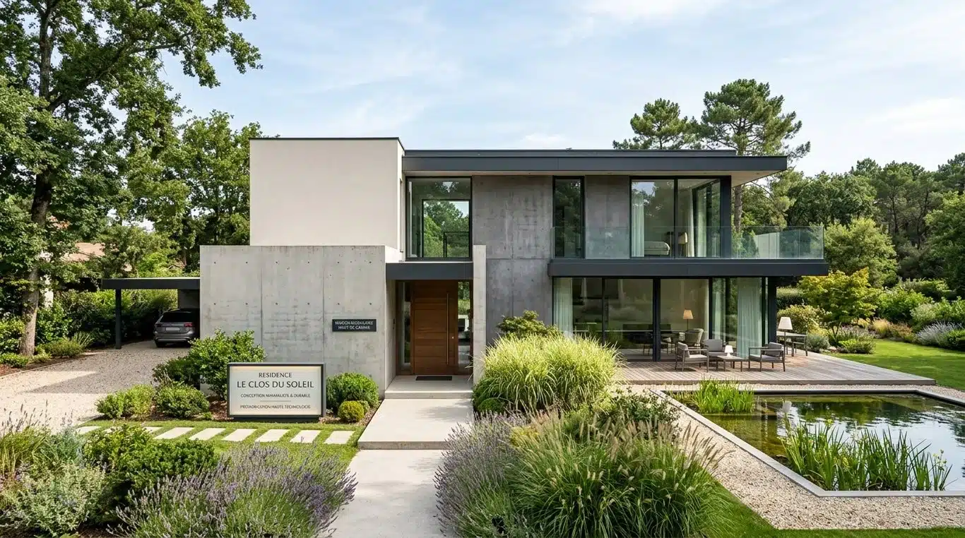 Maison moderne en béton préfabriqué