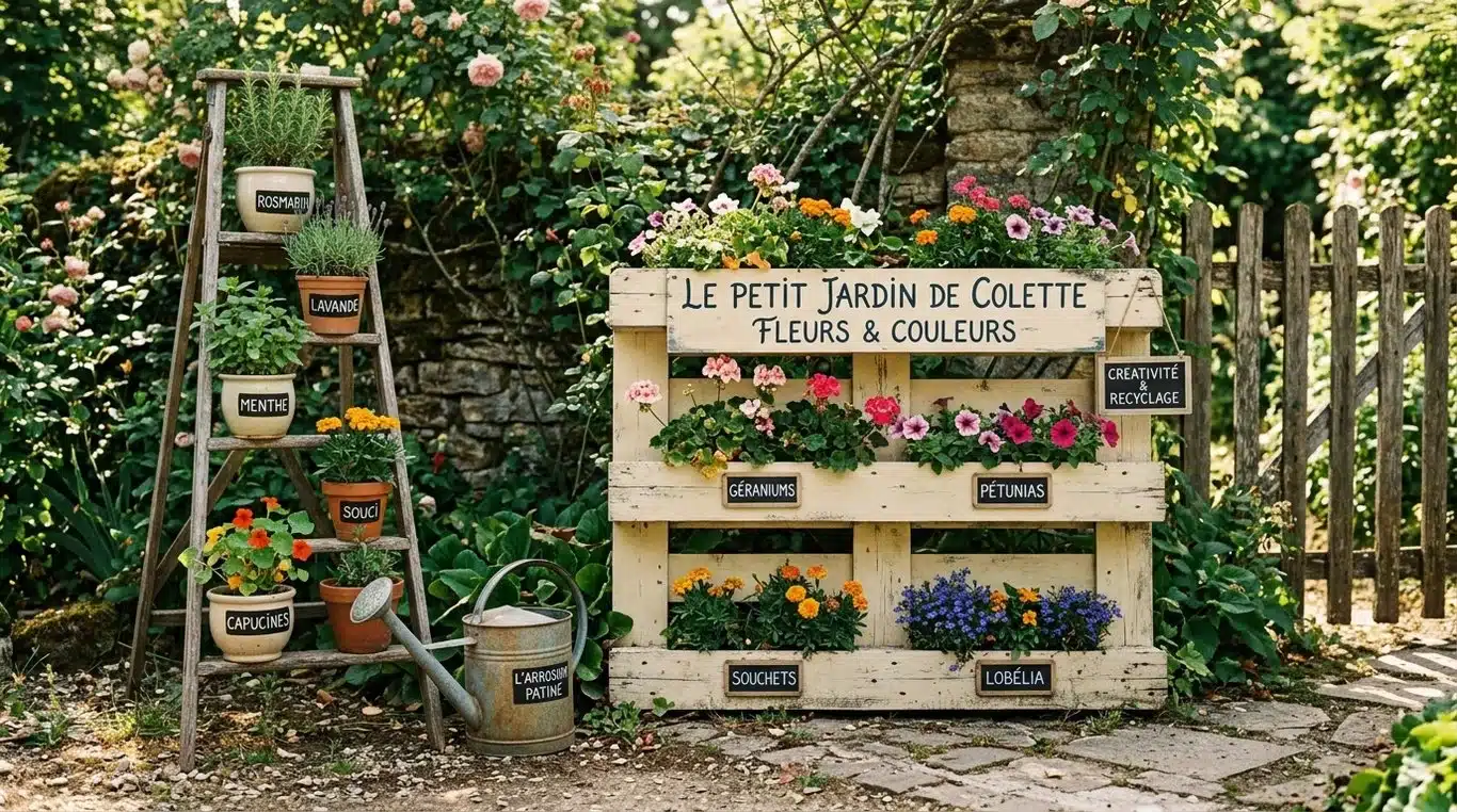 Idées de décoration de jardin avec des objets récupérés