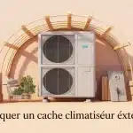 Fabriquer un cache climatiseur extérieur : unité masquée par cache à lames DIY