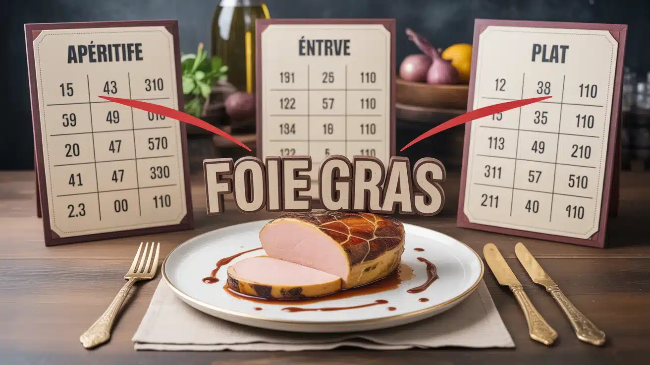 Foie gras sur plateau pour convives
