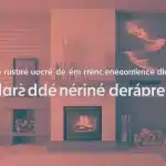 Habillage de cheminée moderne avec insert, rendu 3D