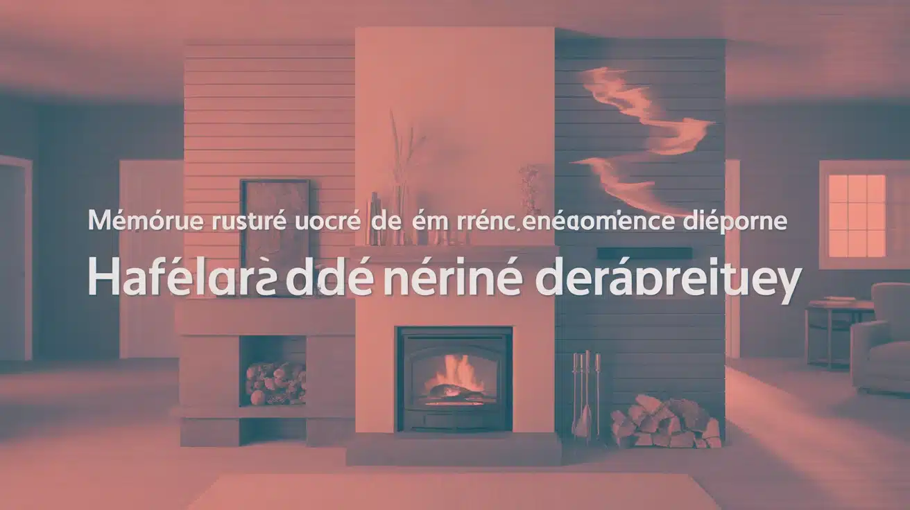 Habillage de cheminée moderne avec insert, rendu 3D