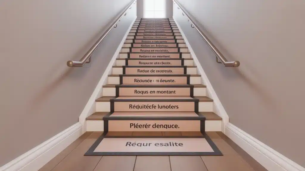 Moquette escalier antidérapante pour sécurité et isolation phonique