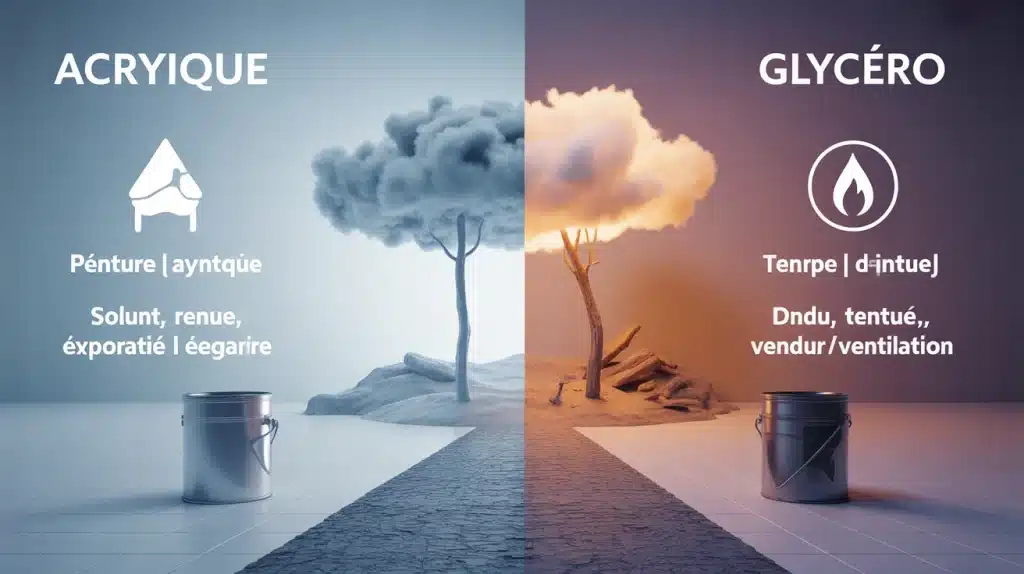 Peinture acrylique vs glycéro : comparatif technique.
