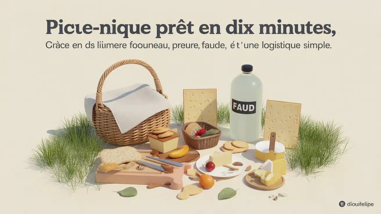 Pique-nique sans préparation avec aliments du placard, sans préparation