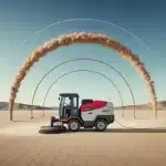Pulvérisateur toiture professionnel projetant un voile sur une toiture