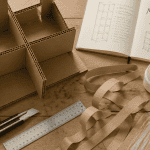 meuble en carton fabrication bibliothèque atelier