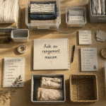 aide rangement maison table objets triés