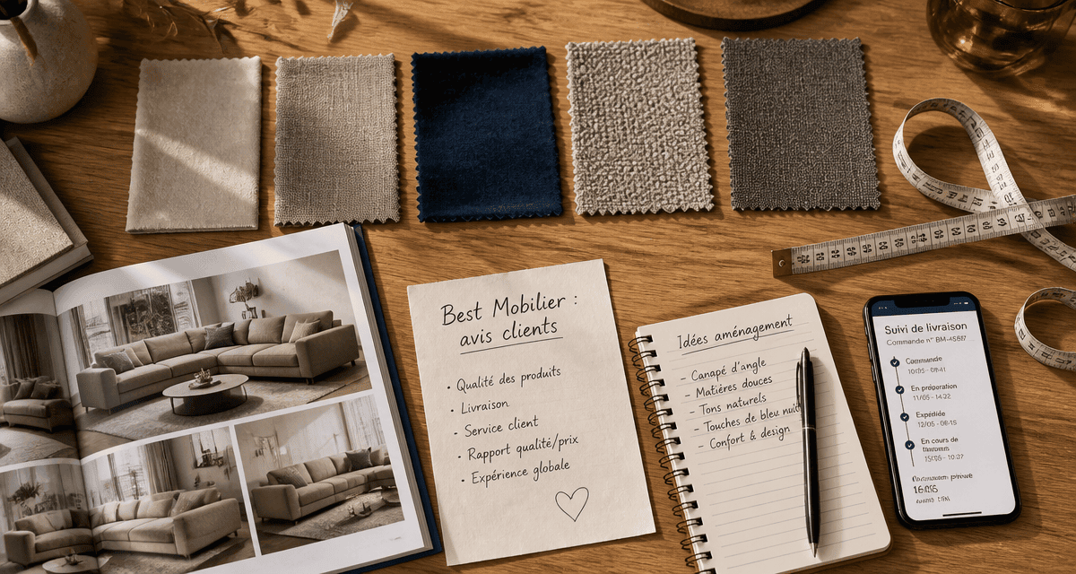 best mobilier avis table échantillons tissus catalogue