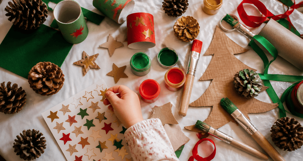 Bricolage de Noël pour petit de 2 ans sur table