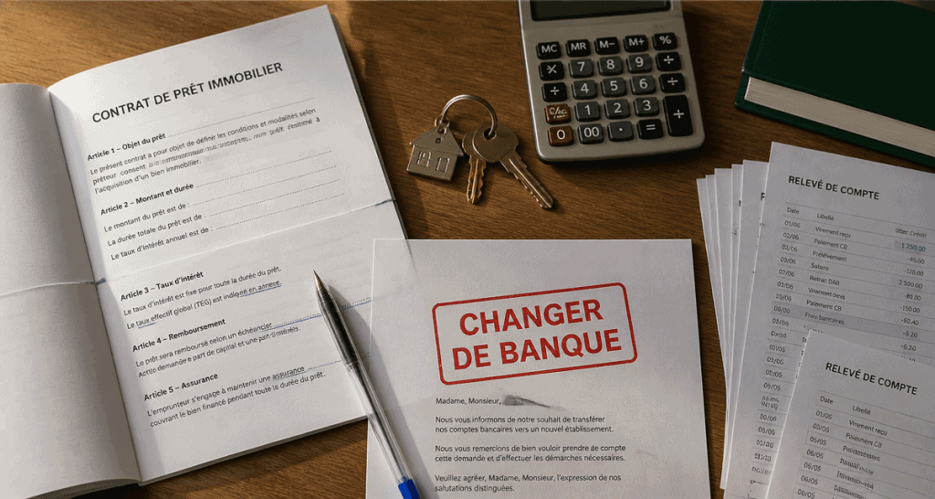 changer de banque avec pret en cours documents table
