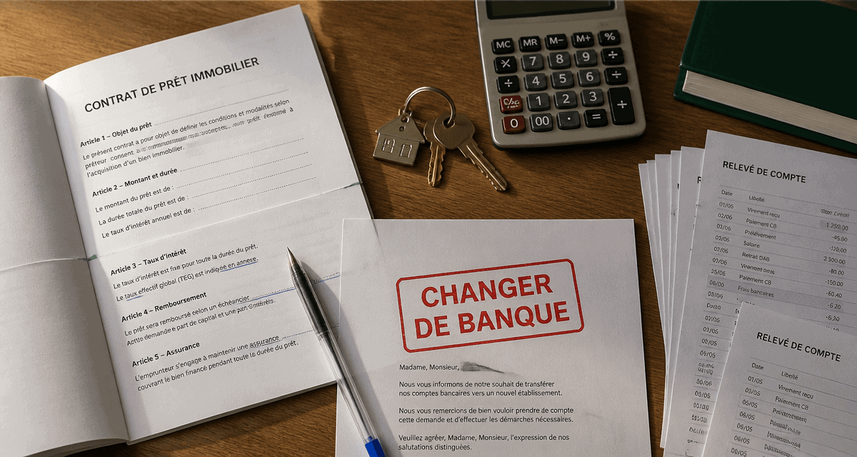 changer de banque avec pret en cours documents table