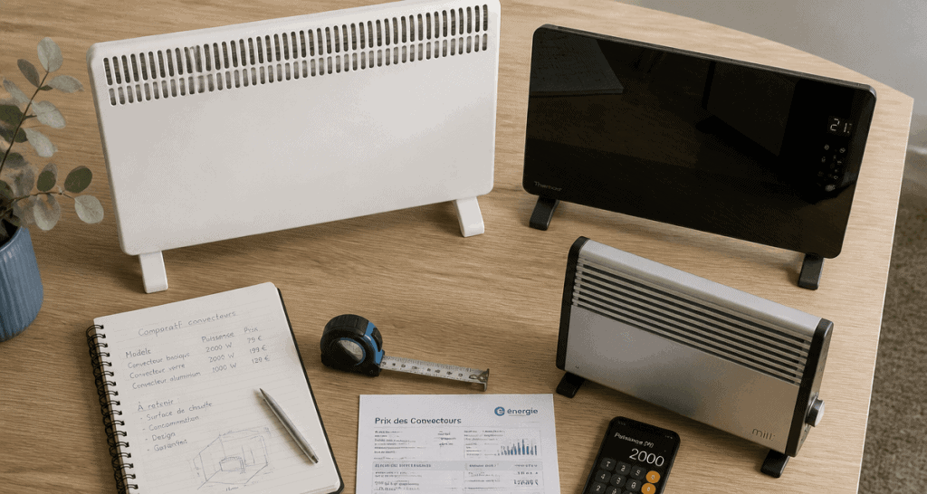 convecteur électrique prix différents modèles sur table