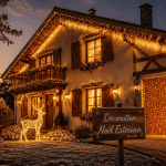 decoration noel exterieur maison lumineuse