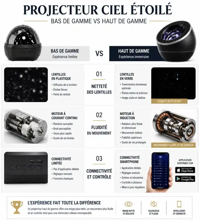 Comparatif technique des meilleurs projecteurs ciel étoilé pour adulte