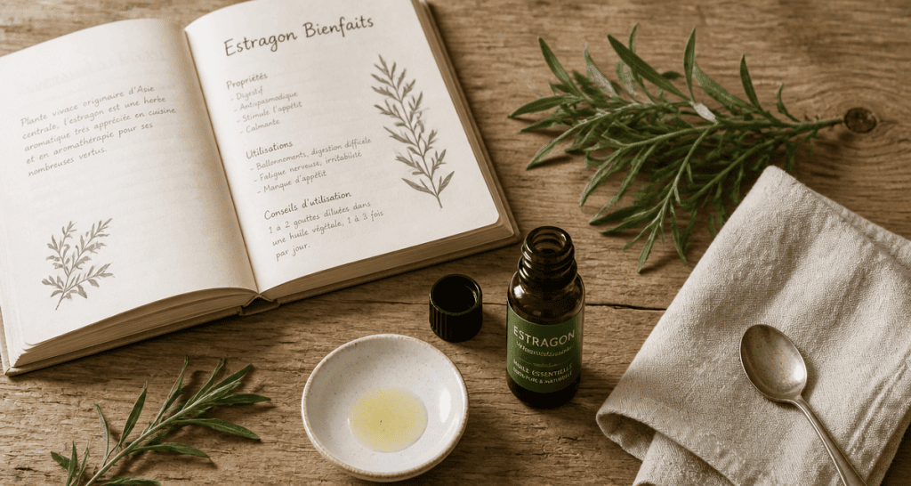 huile essentielle estragon bienfaits sur table